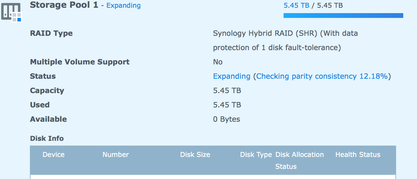 initialize drive synology